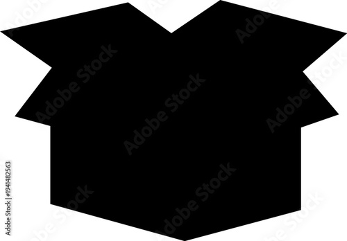 gift box silhouette on white background 