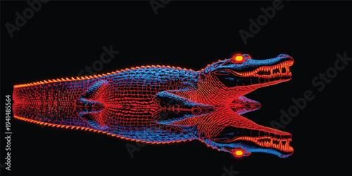 Gemini said

Glowing fractal fish swirls through a dark space with red flame patterns and blue energy waves on a black background