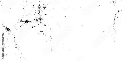 Minimalist grunge texture with scattered black ink splatters on a white background, abstract, high contrast, distressed aesthetic.