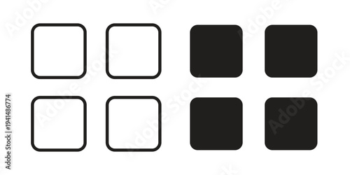 Apps icon simple outline style. Editable stroke EPS 10