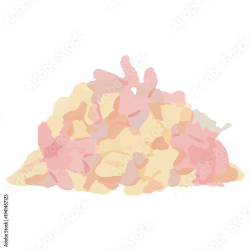 落ち葉の山の水彩イラスト 11月の幼稚園・保育園向けやさしい挿絵シリーズ