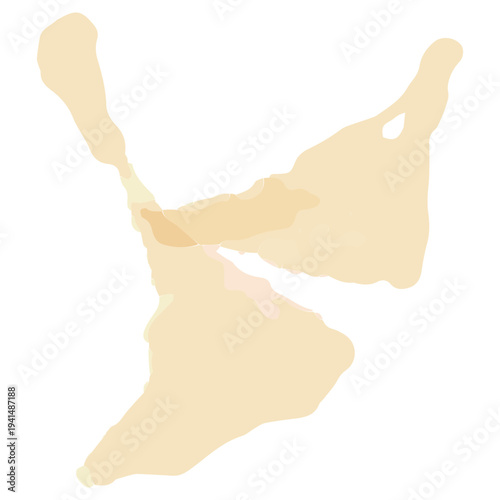 茶色の枯れ葉の水彩イラスト 11月の幼稚園・保育園向けやさしい挿絵シリーズ