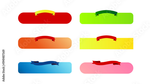 ＣＴＡボタン・ラベル 6セット｜ビジネス・マーケティング用素材セット：30_CTA_btn_横長フレーム