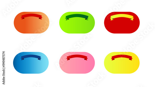 ＣＴＡボタン・ラベル 6セット｜ビジネス・マーケティング用素材セット：29_CTA_btn_6種フレーム