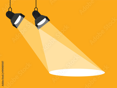 The highlight shines, banner highlight background, spotlight