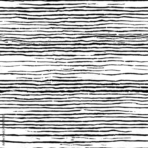 Seamless horizontal grunge stripes, rough vector background