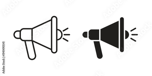 Campaign icon simple outline style. Editable stroke EPS 10