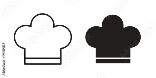 Chef hat icon simple outline style. Editable stroke EPS 10