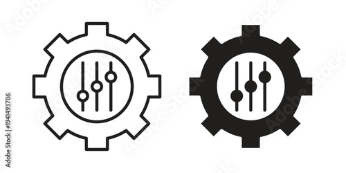 Customization icon simple outline style. Editable stroke EPS 10