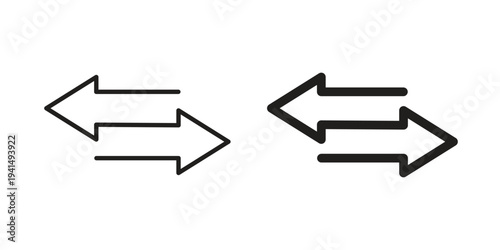Data transfer icon simple outline style. Editable stroke EPS 10