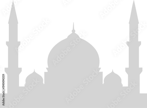 A famous landmark silhouette illustration of the Blue Mosque in Istanbul Turkey featuring intricate architecture and a religious skyline design as a travel icon