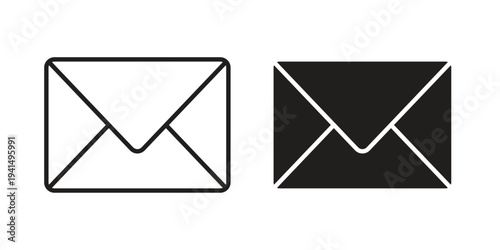 Envelope icon simple outline style. Editable stroke EPS 10