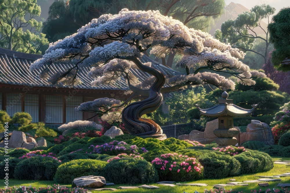 Fototapeta premium Pagoda Tree plant tree architecture vegetation.