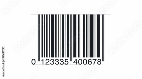 Close-up of a black and white EAN-13 barcode showing digits 0123335400678