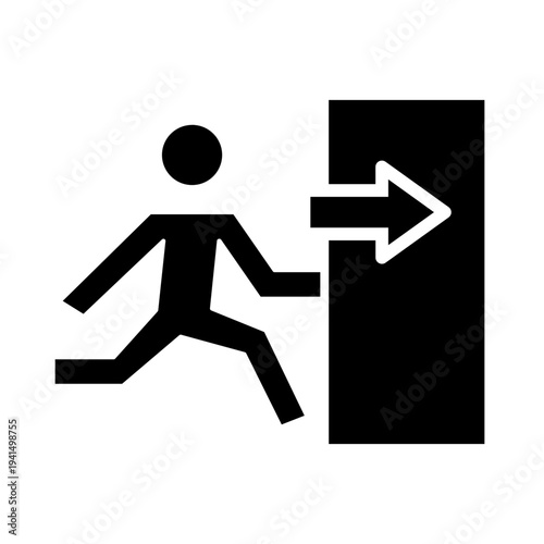 Emergency Evacuation Safety Icon Set