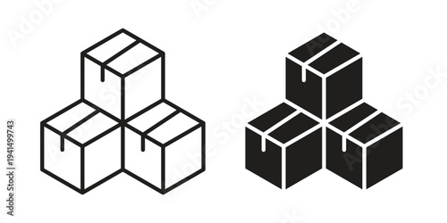 Inventory icon simple outline style. Editable stroke EPS 10