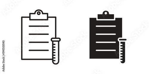 Lab report icon simple outline style. Editable stroke EPS 10