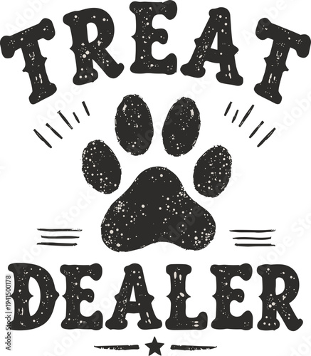 Treat Dealer Svg, Dog Lover Svg, Dog Paw Svg