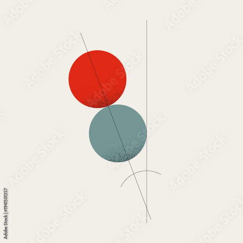 Minimalist Vector Concept of a Red Arrow Deviation Symbolizing Abstract Business Change and Difference. Minimal Eps10 Illustration.