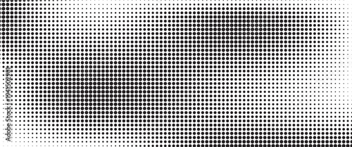 Dotted halftone gradient texture. Fading polka dot background. Repeated dots gradation pattern background. Black vanishing comic pop art overlay backdrop.