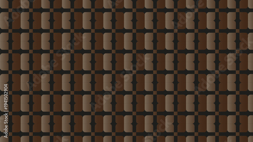 Brown and black checkered pattern background with repeating grid design.