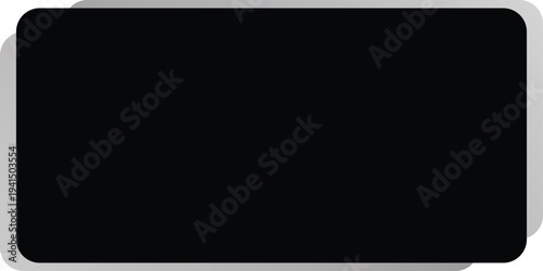 A smooth, matte black rectangle with subtly rounded corners provides a sophisticated and modern abstract background for contemporary design.