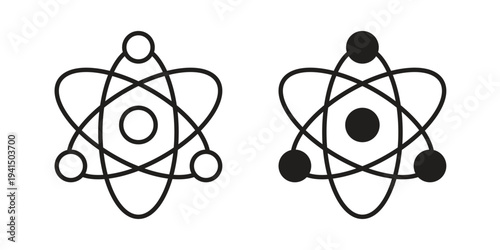 Physics icon simple outline style. Editable stroke EPS 10