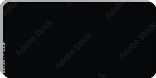 A smooth, matte black rectangle with subtly rounded corners provides a sophisticated and modern abstract background for contemporary design.