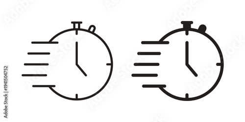 quick response icon simple outline style. Editable stroke EPS 10