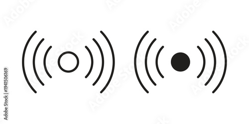 Sensor icon simple outline style. Editable stroke EPS 10