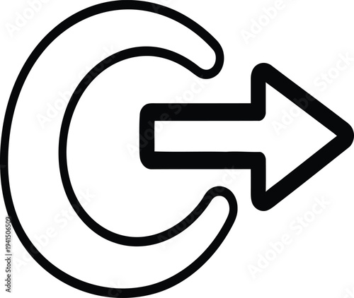 Vector icon of refresh or reload with arrow for seo optimization