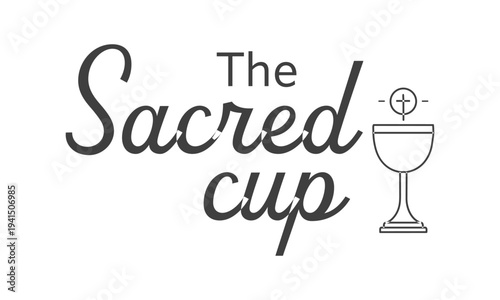 Hand Drawn symbol of Christianity. Vector illustration of Christian logo. Christian art use as poster, card, flyer, tattoo or T Shirt