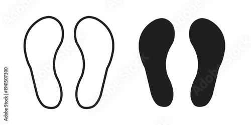 Soles icon simple outline style. Editable stroke EPS 10