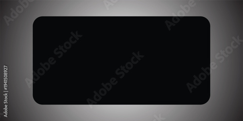 A smooth, matte black rectangle with subtly rounded corners provides a sophisticated and modern abstract background for contemporary design.