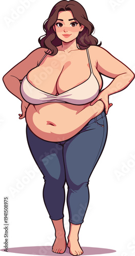 donna in varie pose illustrazione in costume da bagno in biancheria intima o vestita  vettoriale	
