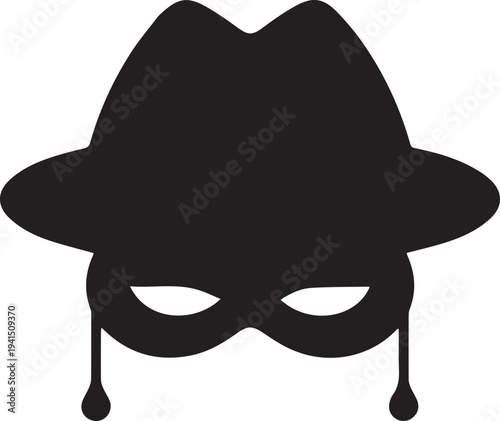 Detective Hat and Mask Icon
