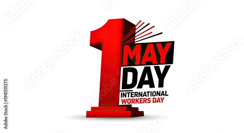 International workers' day may 1st celebration logo