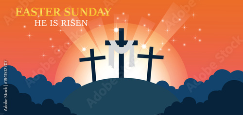 Happy easter sunday of Jesus