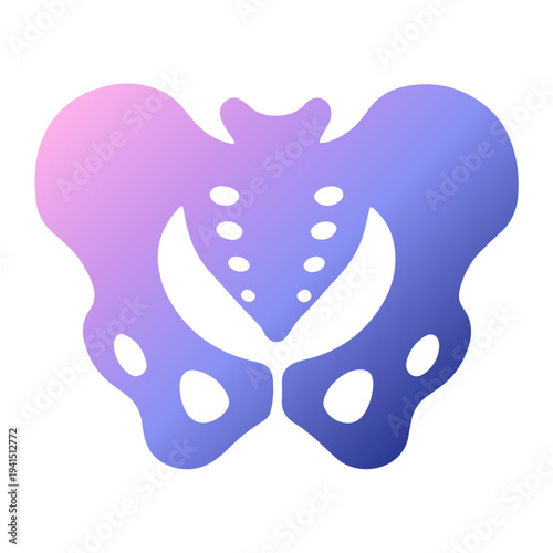 Pelvis Hip Bone Gradient Icon