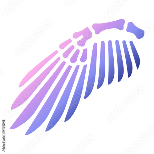 Bird Wing Bone Anatomy Gradient Icon