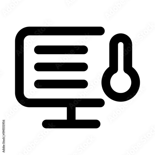 Temperature monitor icon. Modern and professional outline style