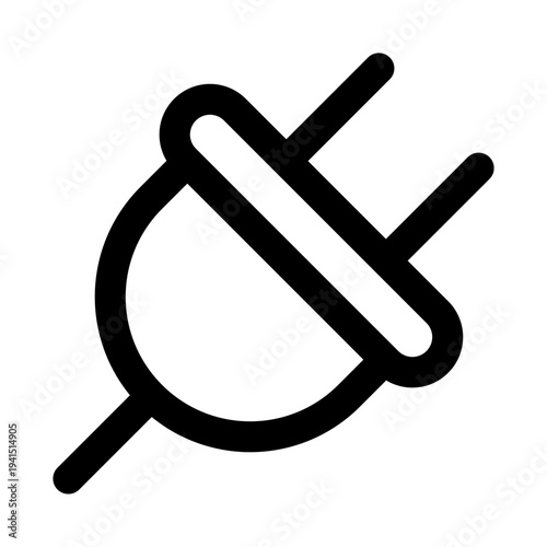 Electrical plug icon. Electrical plug modern professional line icon with minimal vector design representing power connection, energy supply, and electronic device interface concept.