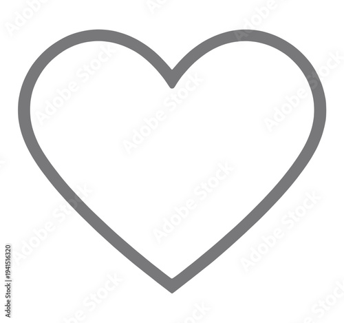 Outline Heart Shape UI Icon for App UI