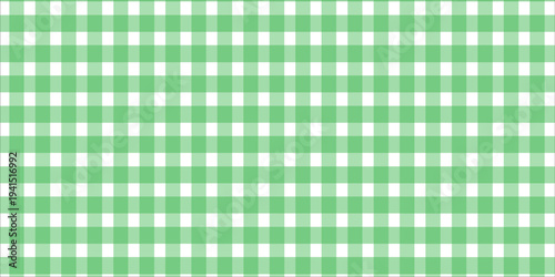 Red gingham fabric seamless pattern. Cute check plaid. Picnic kitchen tablecloth texture. Gingham square vintage texture. Vector illustration isolated on white background.