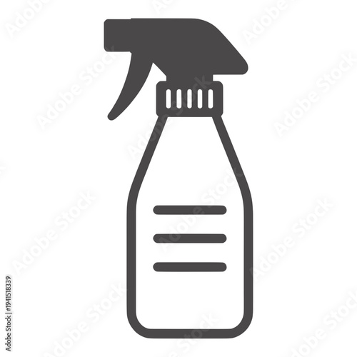 Spray Bottle Outline UI Icon for App UI with Three Horizontal Lines