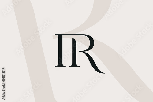 IR or RI letter logo icon design. Classic style luxury initials monogram.