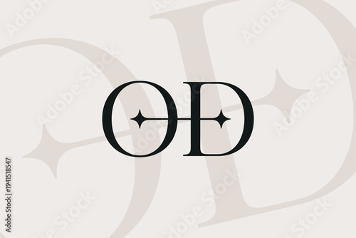 OD or DO letter logo icon design. Classic style luxury initials monogram.
