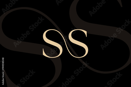 SS letter logo icon design. Classic style luxury initials monogram.
