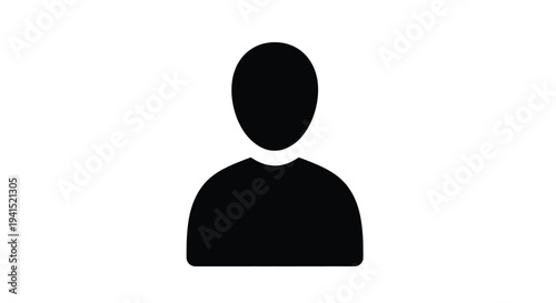 Simple silhouette of a person icon