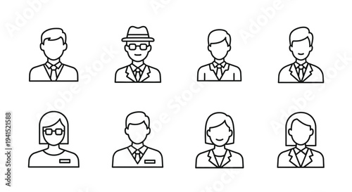 Diverse group of people with different professions and appearances
